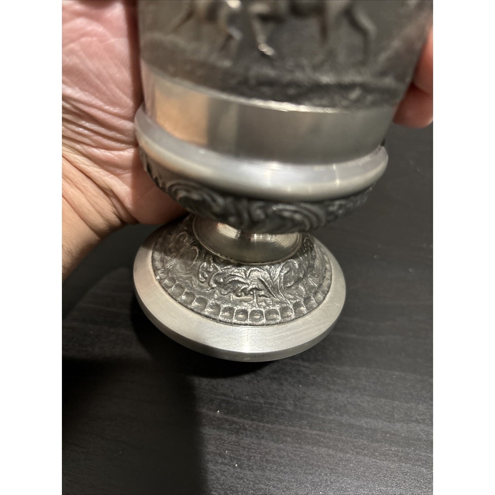 Vintage Mullingar Ireland Pewter Goblet with Deers - Picture 12 of 16
